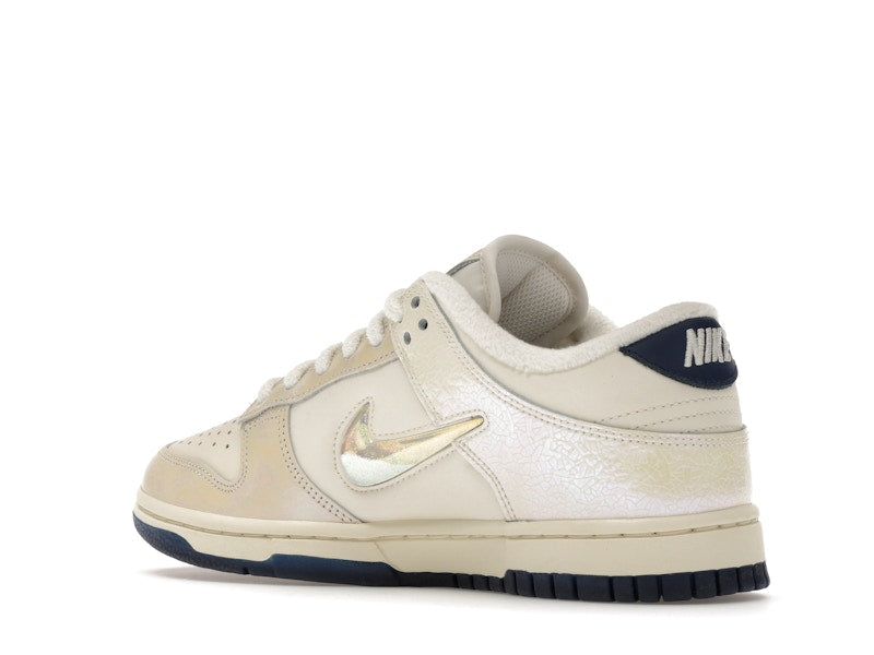 Nike Dunk Low Metallic Jewel Swoosh Sail Womens - Sail/Sail-Black - IM6571-027 - 23