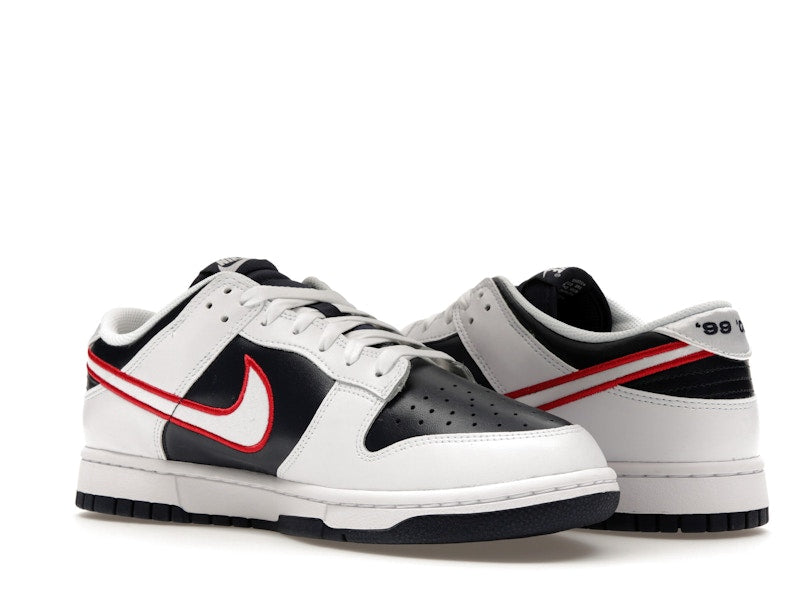 Nike Dunk Low Houston Comets Four Peat Womens - White/Obsidian/Wolf Grey/University Red - DZ2780-100 - 23