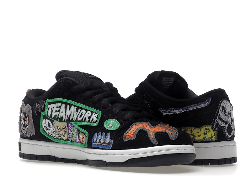 Nike Dunk Sb Low Pro Qs Neckface - Black/White-Multi Color - DQ4488-001 - 23