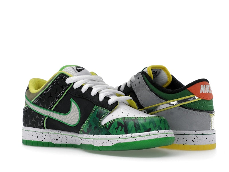 Nike Dunk Low What The Duck Away University Of Oregon Pe - White/Black/Metallic Silver/Apple Green - HV1454-100 - 23