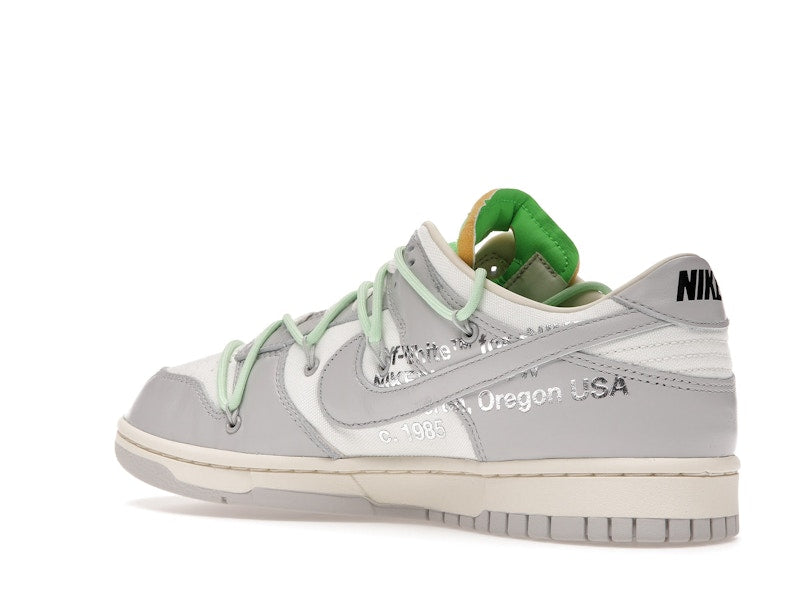 Nike Dunk Low Off White Lot 7 - Sail/Neutral Grey-Vapor Green - DM1602-108 - 23