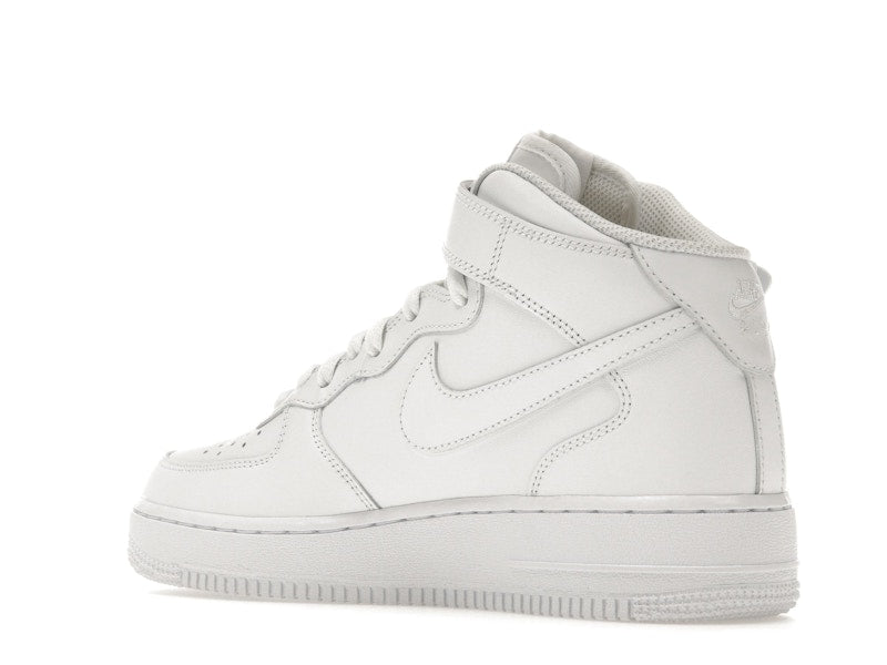 Nike Air Force 1 Mid Triple White (W) - White/White-White - DD9625-100/366731-100 - 23