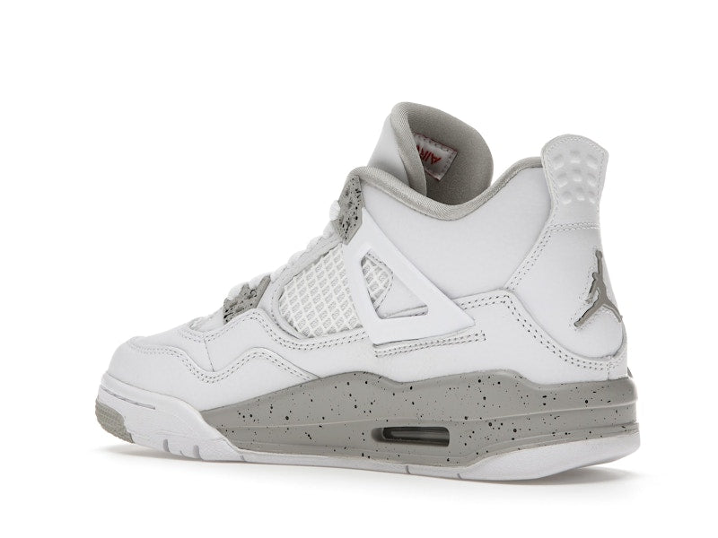 Air Jordan 4 Retro White Oreo 2021 (GS) - White/Tech Grey-Black-Fire Red - DJ4699-100 - 23