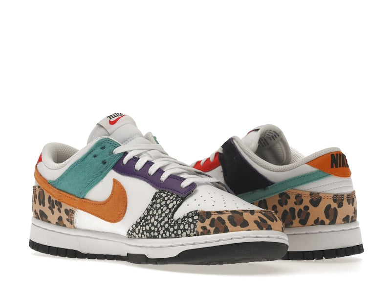 Nike Dunk Low Safari Mix (W) - White/Washed Teal/Electro Purple - DN3866-100 - 23