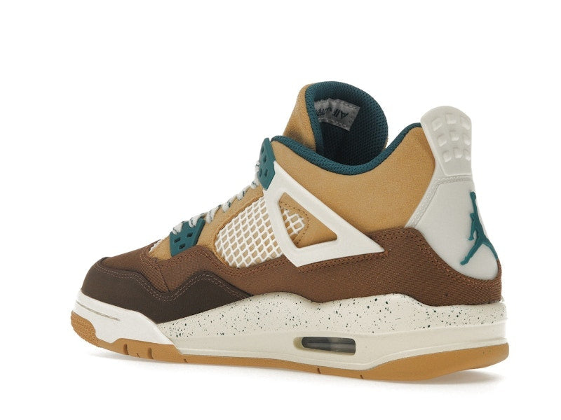 Air Jordan 4 Retro Cacao Wow (GS) - Cacao Wow/Geode Teal/Ale Brown/Twine/Sail/Luminous Green - FB2214-200 - 23
