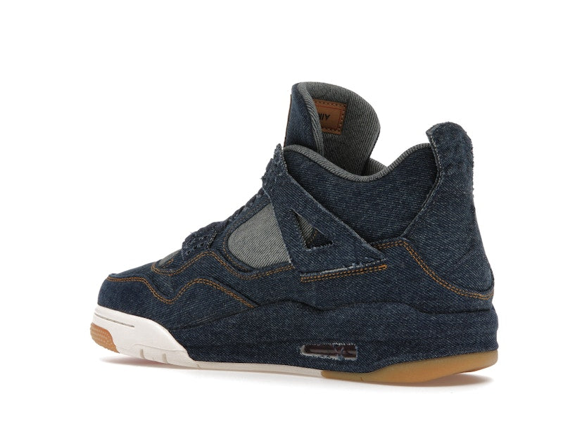 Air Jordan 4 Retro Levis Denim - Denim/Denim-Sail-Game Red - AO2571-401 - 23
