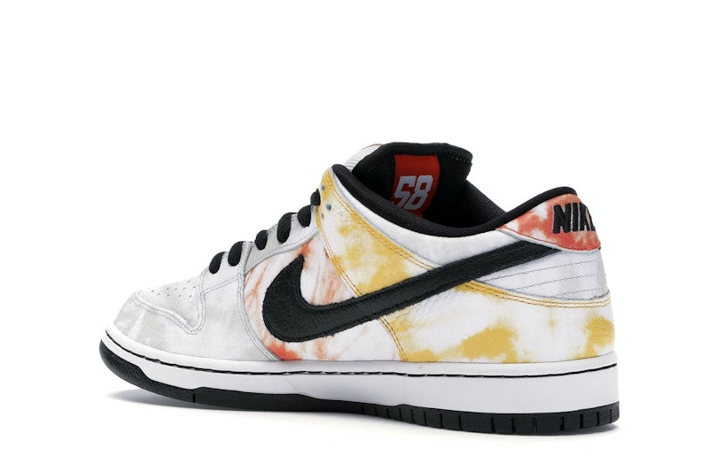 Nike SB Dunk Low Raygun Tie-Dye White - White/Black-Orange Flash - BQ6832-101 - 23