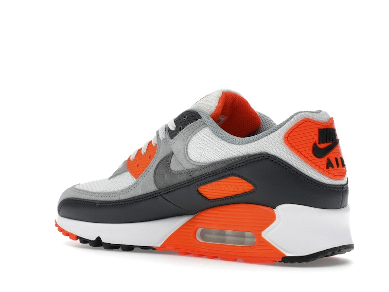Nike Air Max 90 Summit White Safety Orange Dark Smoke Grey Smoke Grey - Summit White/Safety Orange/Dark Smoke Grey/Smoke Grey - DM0029-108 - 23