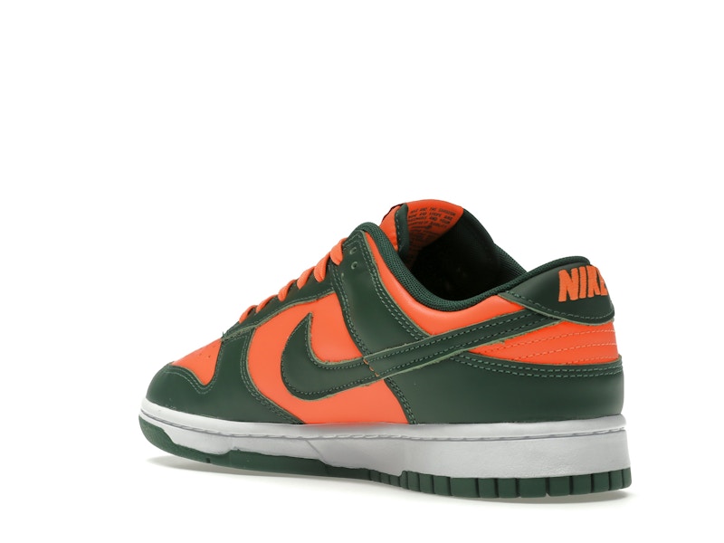 Nike Dunk Low Retro Miami Hurricanes - Team Dark Green/Team Orange-White - DD1391-300 - 24