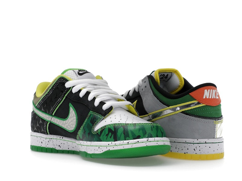 Nike Dunk Low What The Duck Away University Of Oregon Pe - White/Black/Metallic Silver/Apple Green - HV1454-100 - 24