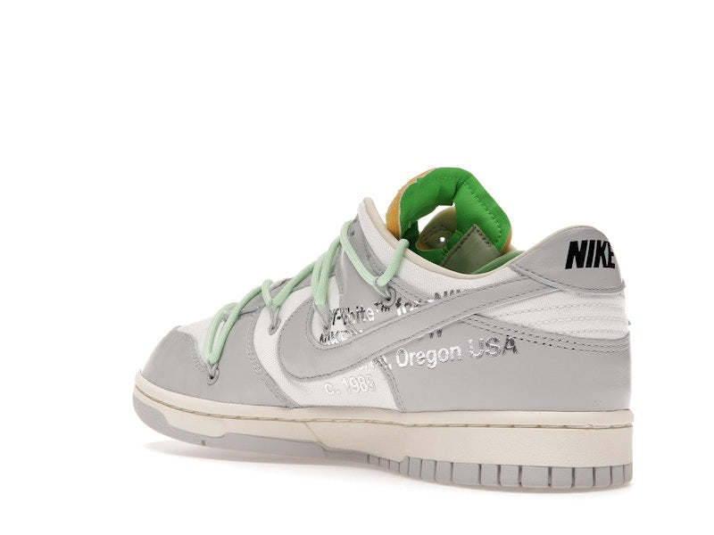 Nike Dunk Low Off White Lot 7 - Sail/Neutral Grey-Vapor Green - DM1602-108 - 24