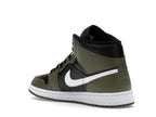 Air Jordan 1 Mid Black White Olive