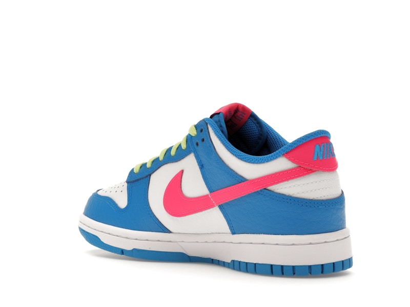 Nike Dunk Low Photo Blue White Light Lemon Twist Hyper Pink (GS), vista a 360 gradi 24 di 36