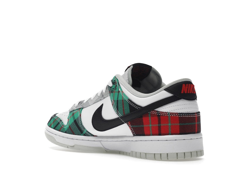 Nike Dunk Low Tartan Plaid - White/Black-White-University Red-Stadium Grey-Light Silver - DV0827-100 - 24
