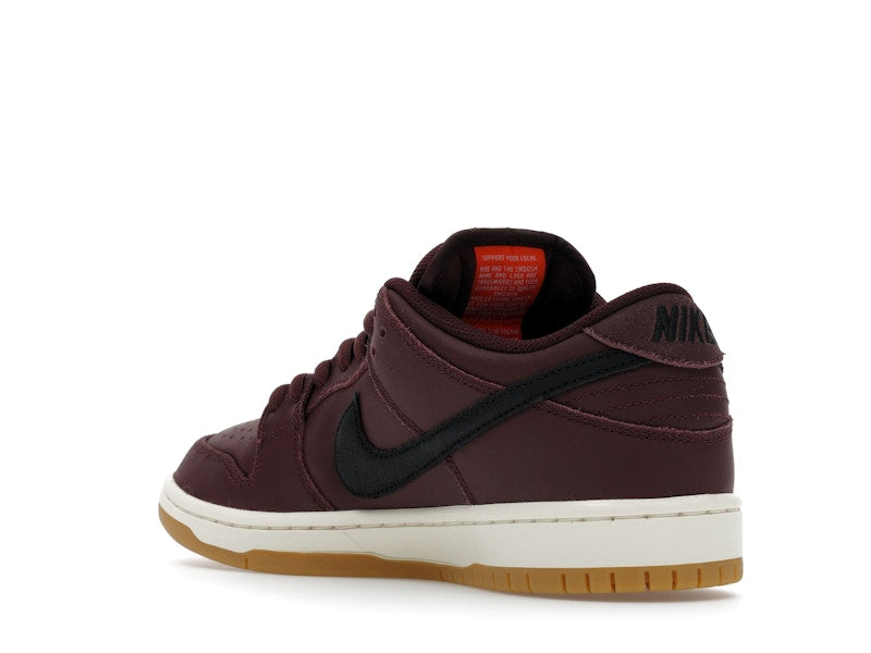 Nike Sb Dunk Low Pro Burgundy Crush - Burgundy Crush/Black/Mystic Dates/Sail/Gum Light Brown/Safety Orange - IO2304-600 - 24