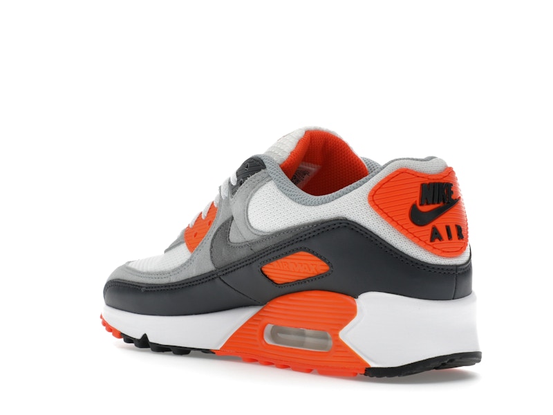 Nike Air Max 90 Summit White Safety Orange Dark Smoke Grey Smoke Grey - Summit White/Safety Orange/Dark Smoke Grey/Smoke Grey - DM0029-108 - 24