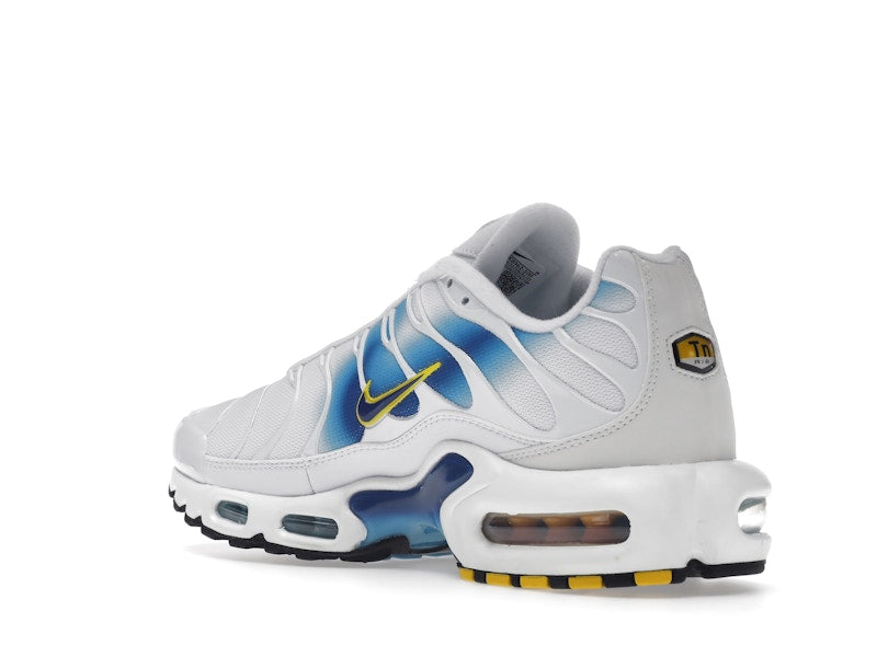Nike Air Max Plus Spray Paint Swoosh White Blue - White/Blue/Yellow - DX8962-100 - 24