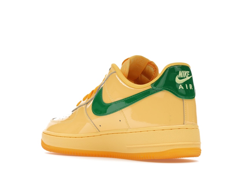 Nike Air Force 1 Low Patent Leather Topaz Gold Pine Green