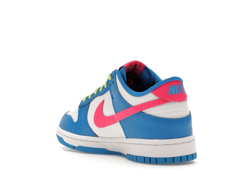 Nike Dunk Low Photo Blue White Light Lemon Twist Hyper Pink (GS), vista a 360 gradi 25 di 36