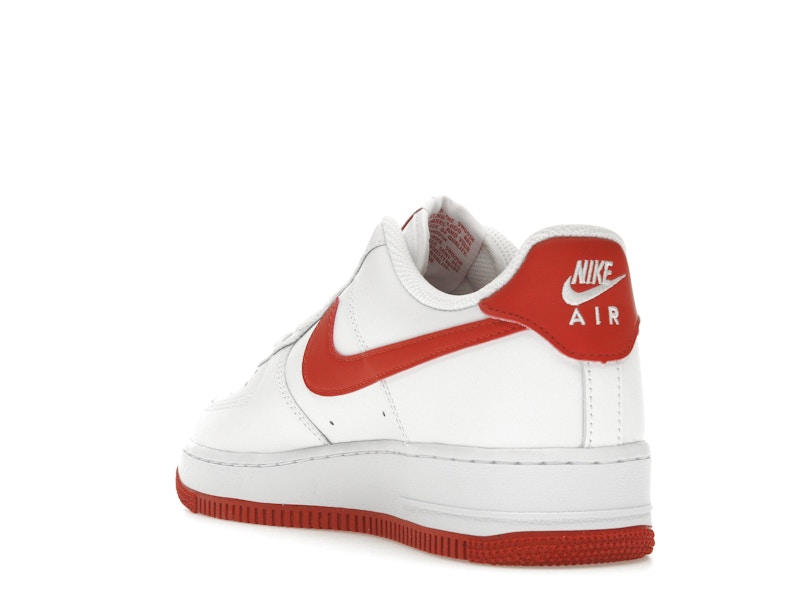 Nike Air Force 1 07 Dragon Red - White/White/Dragon Red - FJ4146-106 - 25