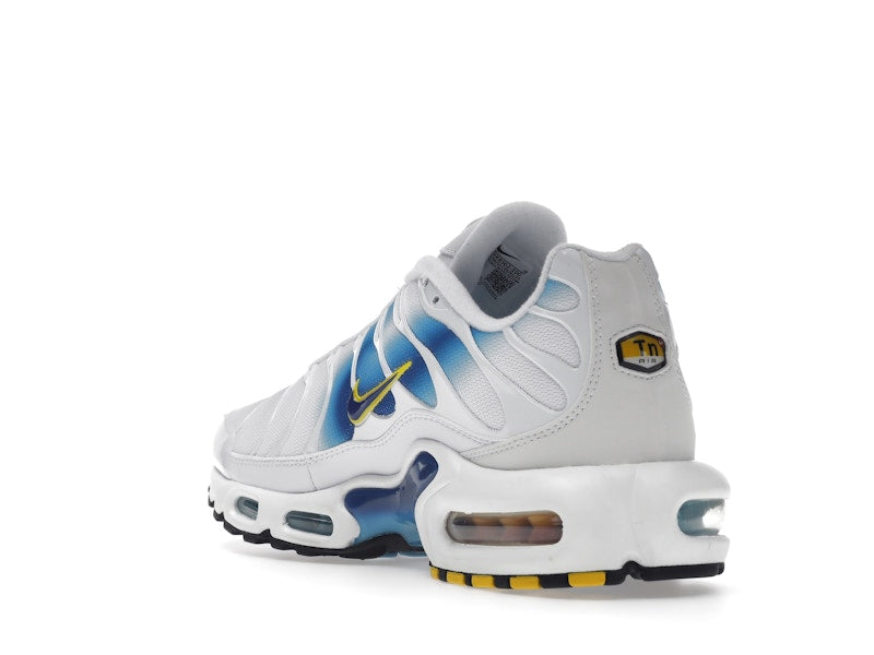 Nike Air Max Plus Spray Paint Swoosh White Blue - White/Blue/Yellow - DX8962-100 - 25