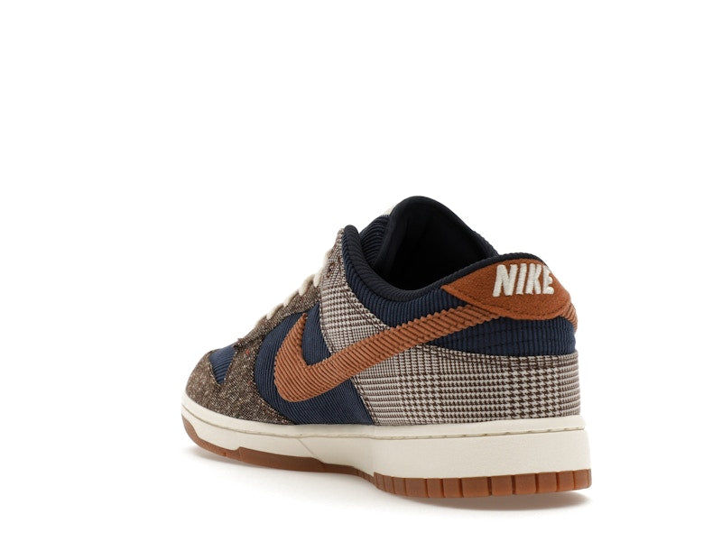 Nike Dunk Low Tweed Midnight Navy Corduroy - Midnight Navy/Ale Brown/Pale Ivory - FQ8746-410 - 25