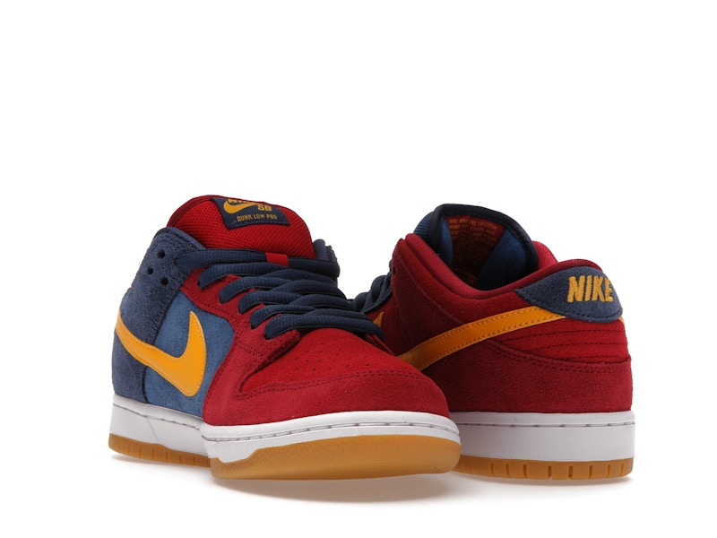 Nike Sb Dunk Low Barcelona - Maroon/Navy-Gold - DJ0606-400 - 25