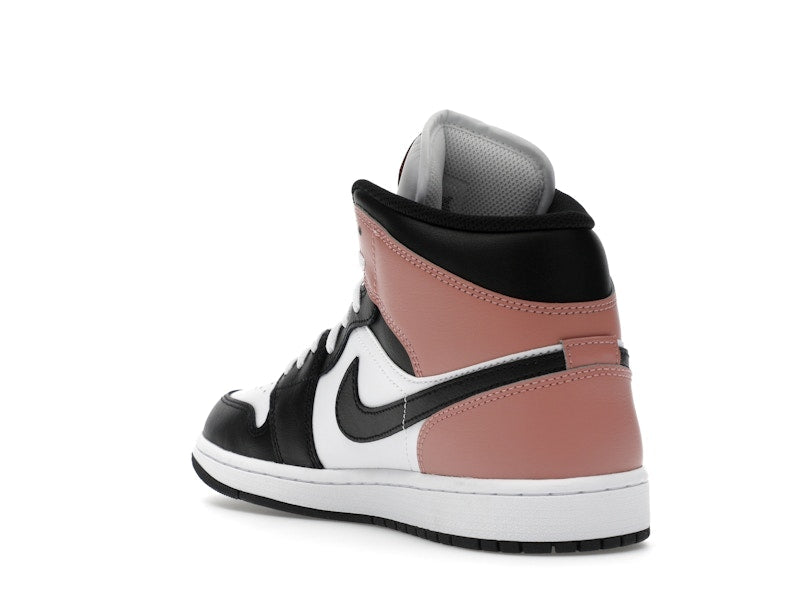 Air Jordan 1 Mid White Rust Pink Black