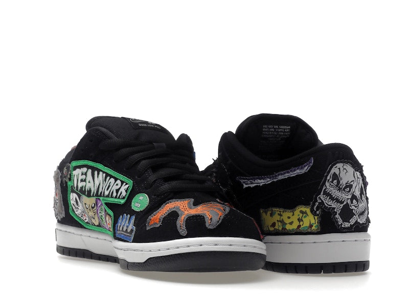 Nike Dunk Sb Low Pro Qs Neckface - Black/White-Multi Color - DQ4488-001 - 25