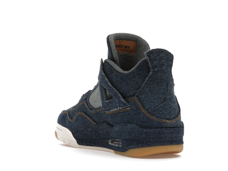 Air Jordan 4 Retro Levis Denim - Denim/Denim-Sail-Game Red - AO2571-401 - 25