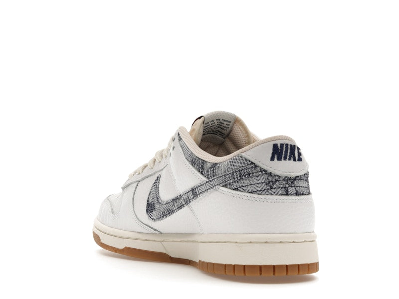 Nike Dunk Low Washed Denim White Midnight Navy - White/Midnight Navy-Gym Red-Sail - FN6881-100 - 25