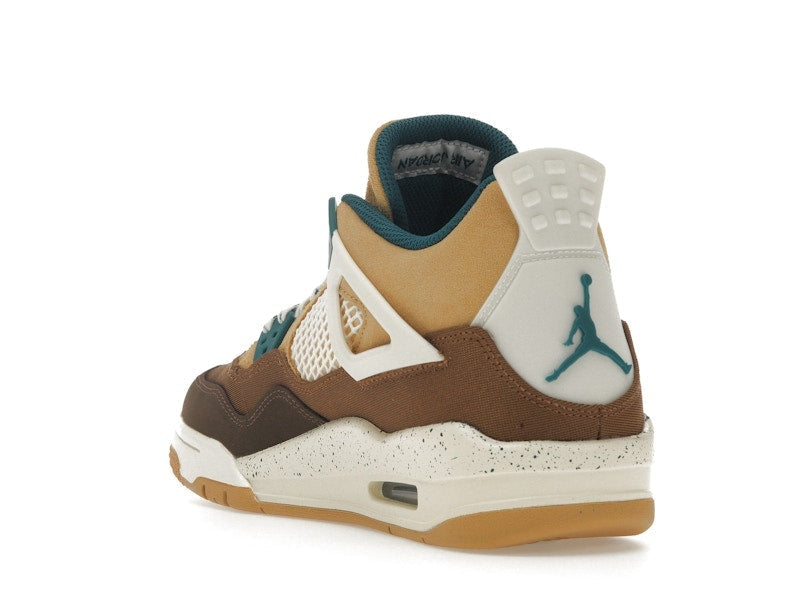Air Jordan 4 Retro Cacao Wow (GS) - Cacao Wow/Geode Teal/Ale Brown/Twine/Sail/Luminous Green - FB2214-200 - 25