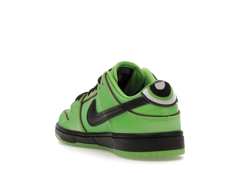 Nike Sb Dunk Low The Powerpuff Girls Buttercup (PS) - Mean Green/Black/Lotus Pink - FZ8832-300 - 25