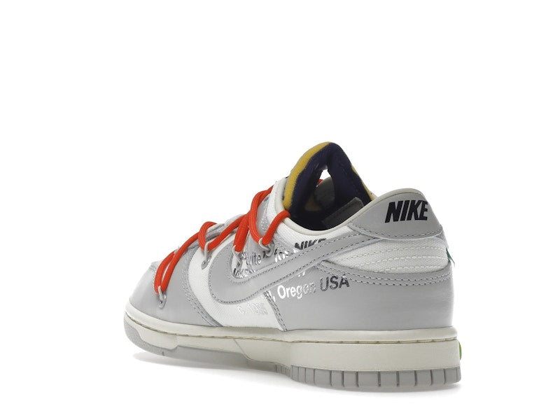 Nike Dunk Low Off White Lot 23 - Sail/Neutral Grey-Habanero Red - DM1602-126 - 25