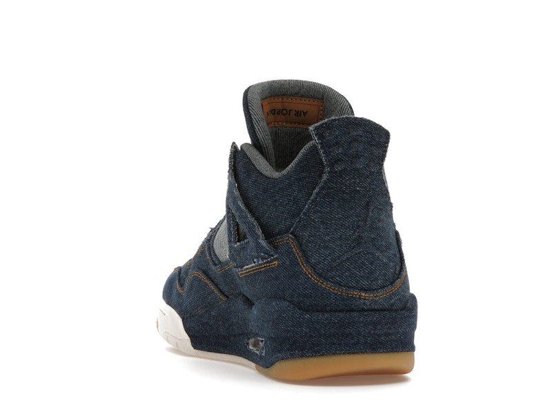 Air Jordan 4 Retro Levis Denim - Denim/Denim-Sail-Game Red - AO2571-401 - 26