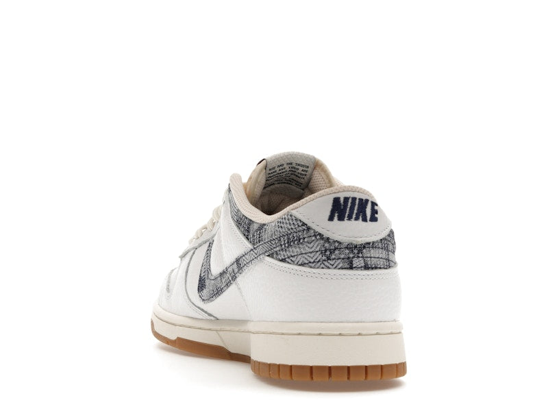 Nike Dunk Low Washed Denim White Midnight Navy - White/Midnight Navy-Gym Red-Sail - FN6881-100 - 26