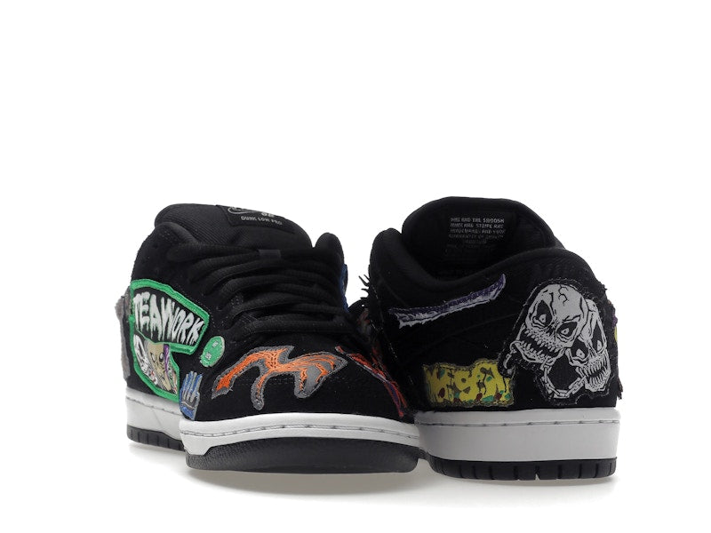 Nike Dunk Sb Low Pro Qs Neckface - Black/White-Multi Color - DQ4488-001 - 26