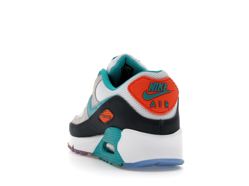 Nike Air Max 90 Miami Dolphins - White/Turbo Green/Pitch Blue - II7590-100 - 26