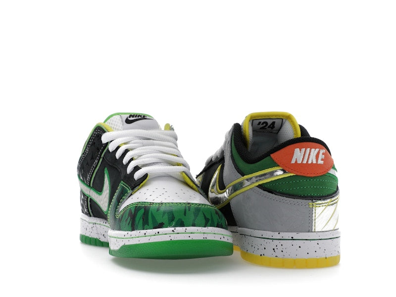 Nike Dunk Low What The Duck Away University Of Oregon Pe - White/Black/Metallic Silver/Apple Green - HV1454-100 - 26