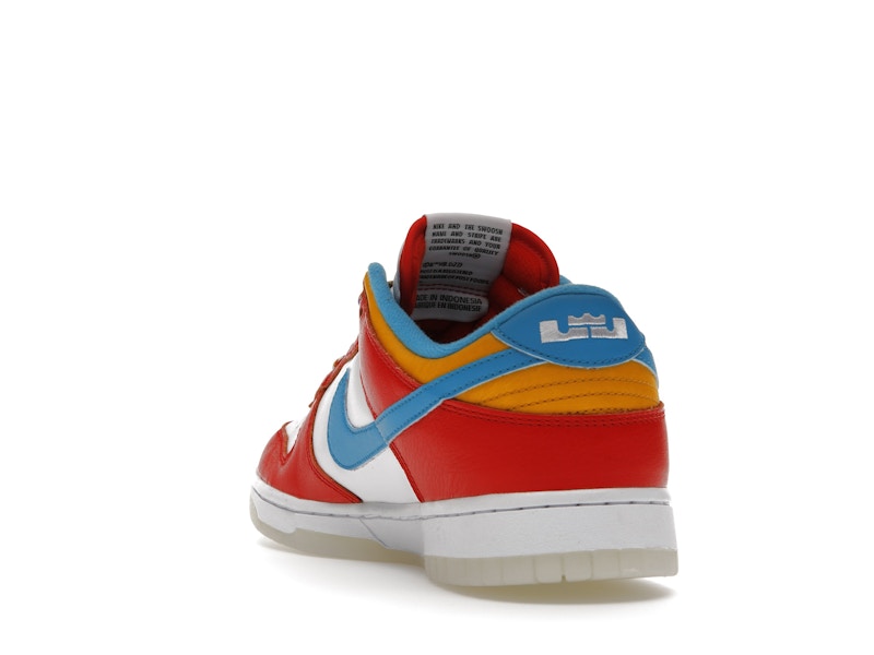 Nike Dunk Low Qs Lebron James Fruity Pebbles - Habanero Red/Laser Blue/White - DH8009-600 - 26