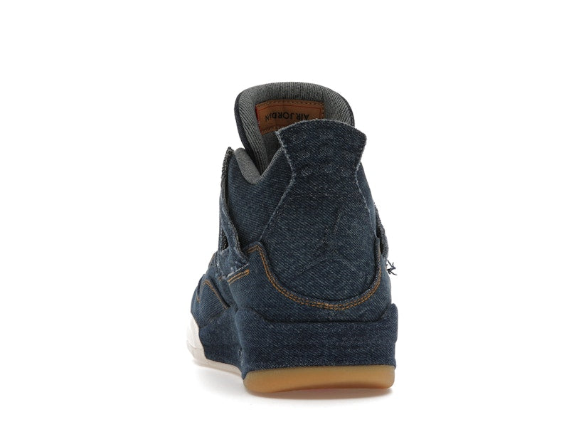 Air Jordan 4 Retro Levis Denim - Denim/Denim-Sail-Game Red - AO2571-401 - 27