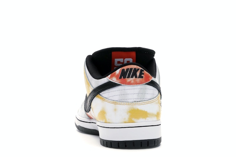 Nike SB Dunk Low Raygun Tie-Dye White - White/Black-Orange Flash - BQ6832-101 - 27