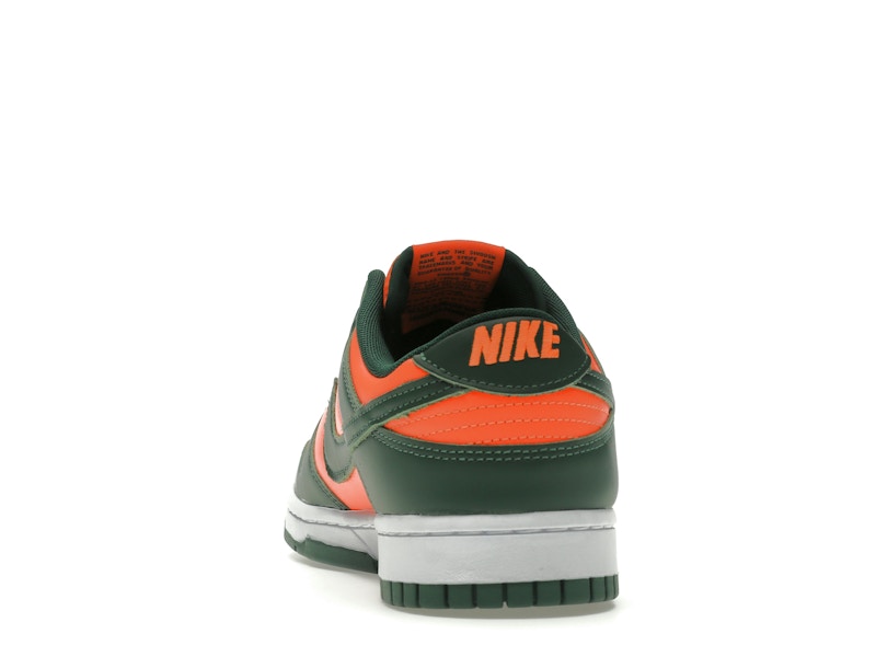 Nike Dunk Low Retro Miami Hurricanes - Team Dark Green/Team Orange-White - DD1391-300 - 27
