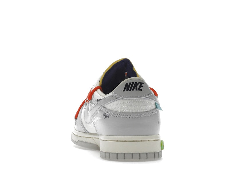 Nike Dunk Low Off White Lot 23 - Sail/Neutral Grey-Habanero Red - DM1602-126 - 27
