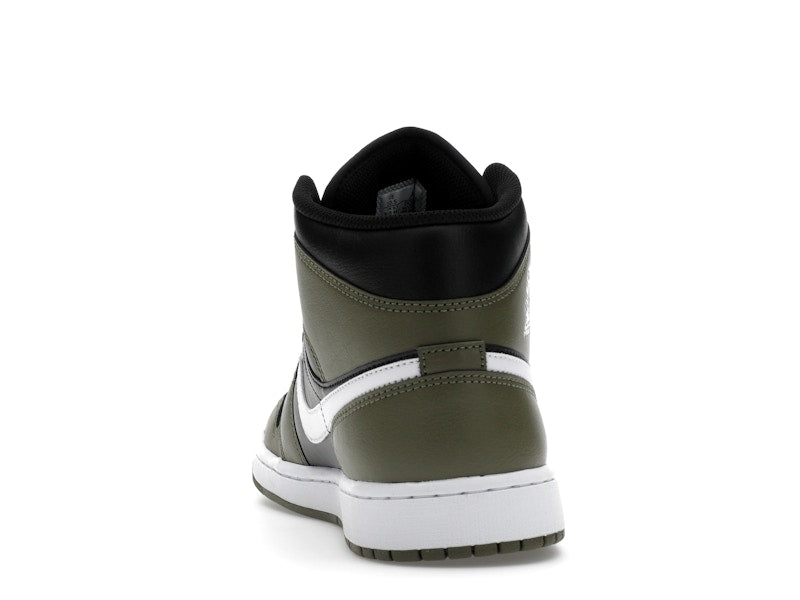 Air Jordan 1 Mid Black White Olive