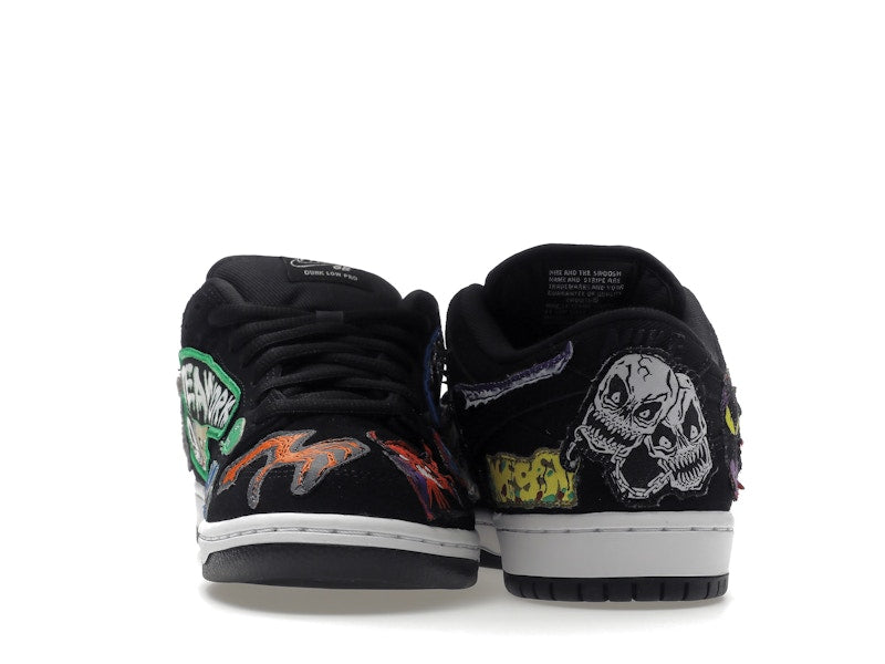 Nike Dunk Sb Low Pro Qs Neckface - Black/White-Multi Color - DQ4488-001 - 27