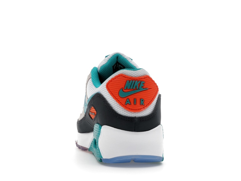 Nike Air Max 90 Miami Dolphins - White/Turbo Green/Pitch Blue - II7590-100 - 27