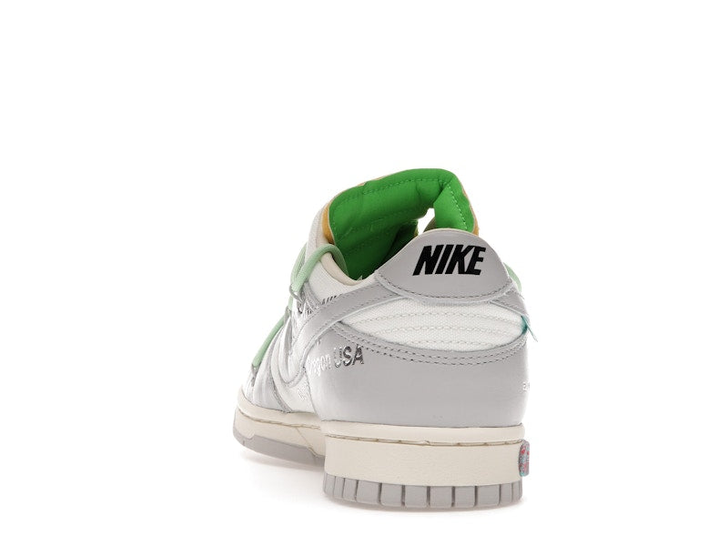 Nike Dunk Low Off White Lot 7 - Sail/Neutral Grey-Vapor Green - DM1602-108 - 27