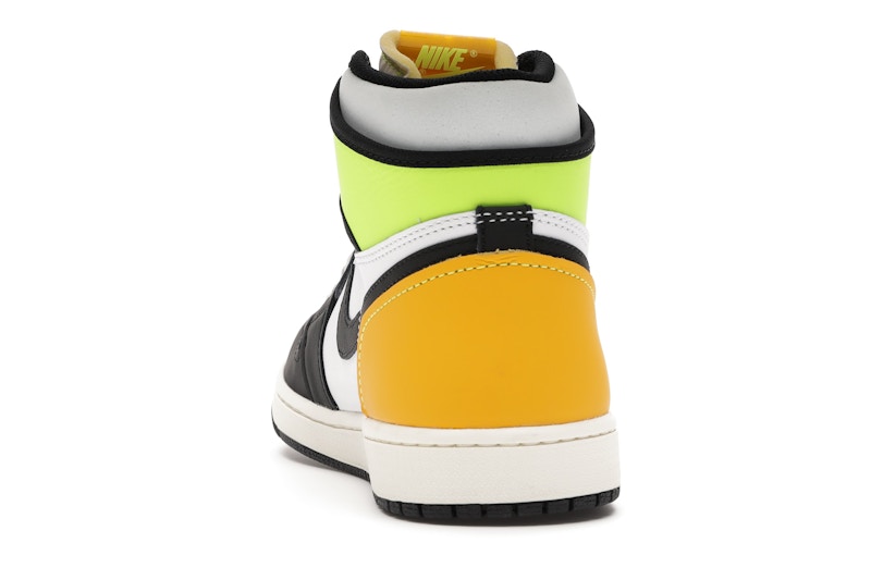 Air Jordan 1 Retro High White Black Volt University Gold
