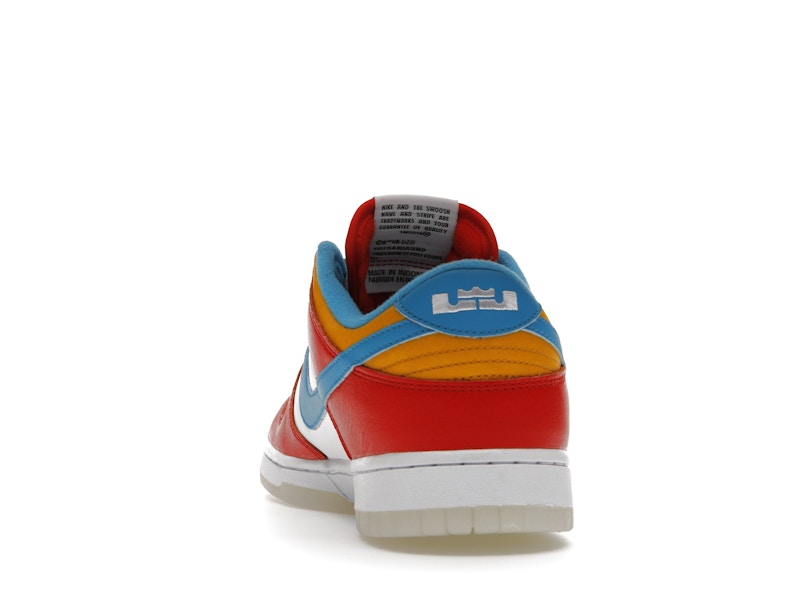 Nike Dunk Low Qs Lebron James Fruity Pebbles - Habanero Red/Laser Blue/White - DH8009-600 - 27